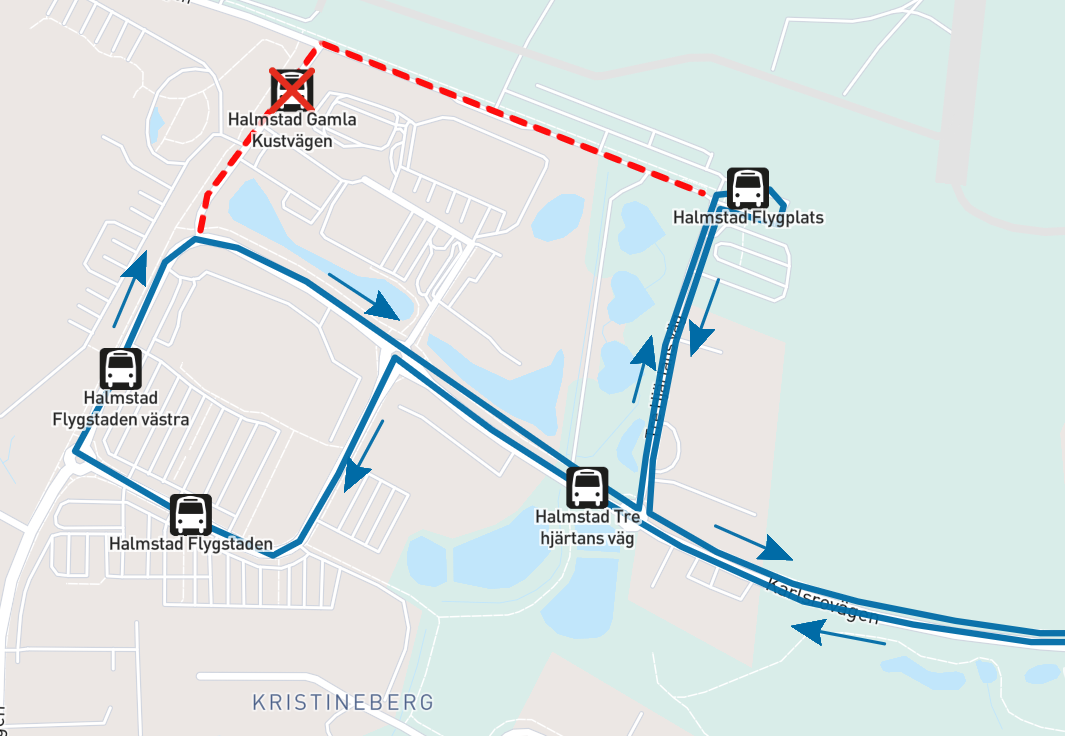 Karta Halmstad Flygplats
